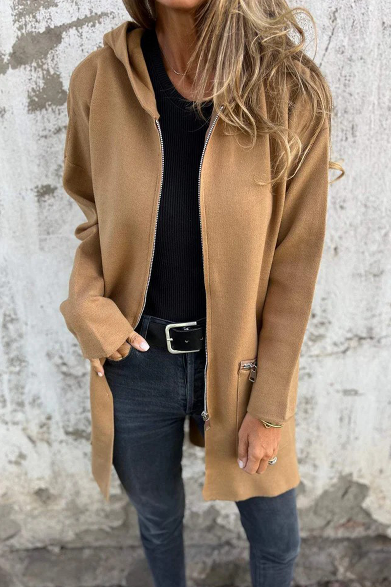 Kapuzenjacke Damen Lässig Modern 9 Farben