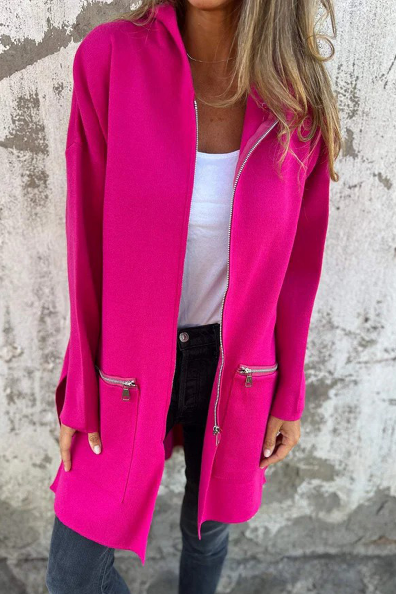 Kapuzenjacke Damen Lässig Modern 9 Farben