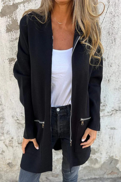 Kapuzenjacke Damen Lässig Modern 9 Farben