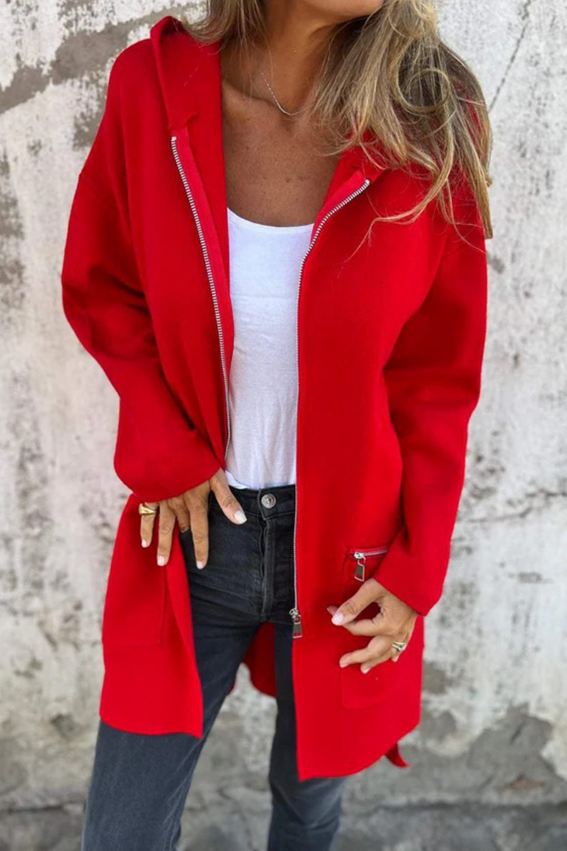 Kapuzenjacke Damen Lässig Modern 9 Farben