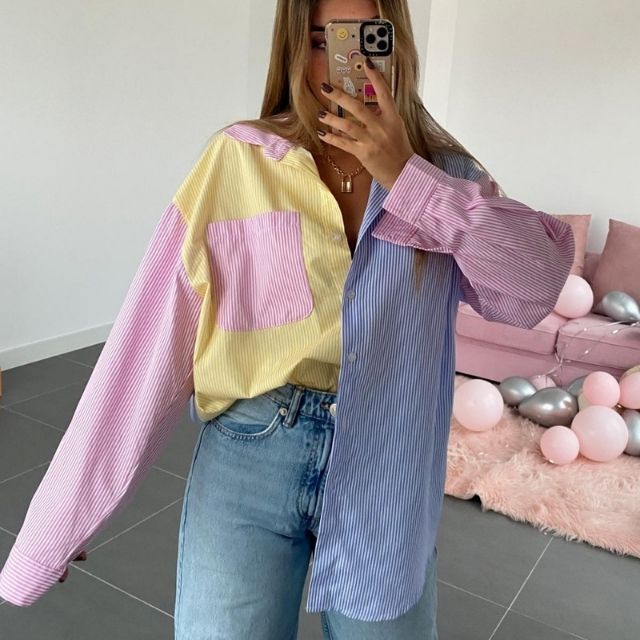 Plus Size Damen Hemd Große Größen Modern