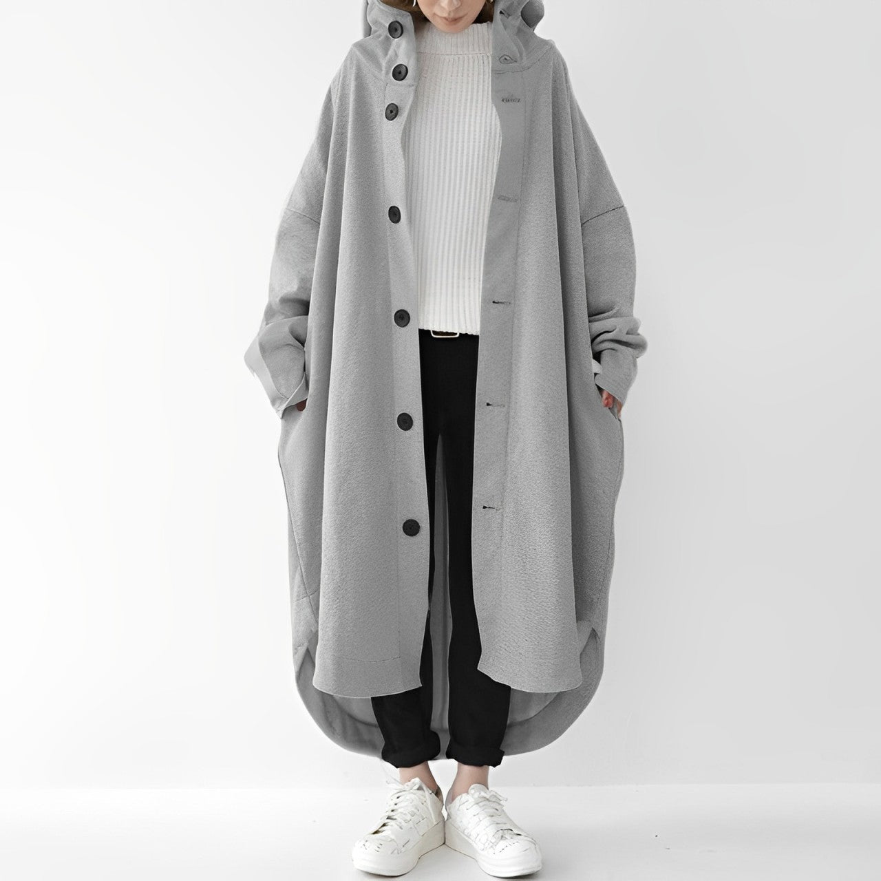 Langer Damen-Trenchcoat Modern Wasserabweisend