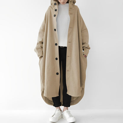 Langer Damen-Trenchcoat Modern Wasserabweisend