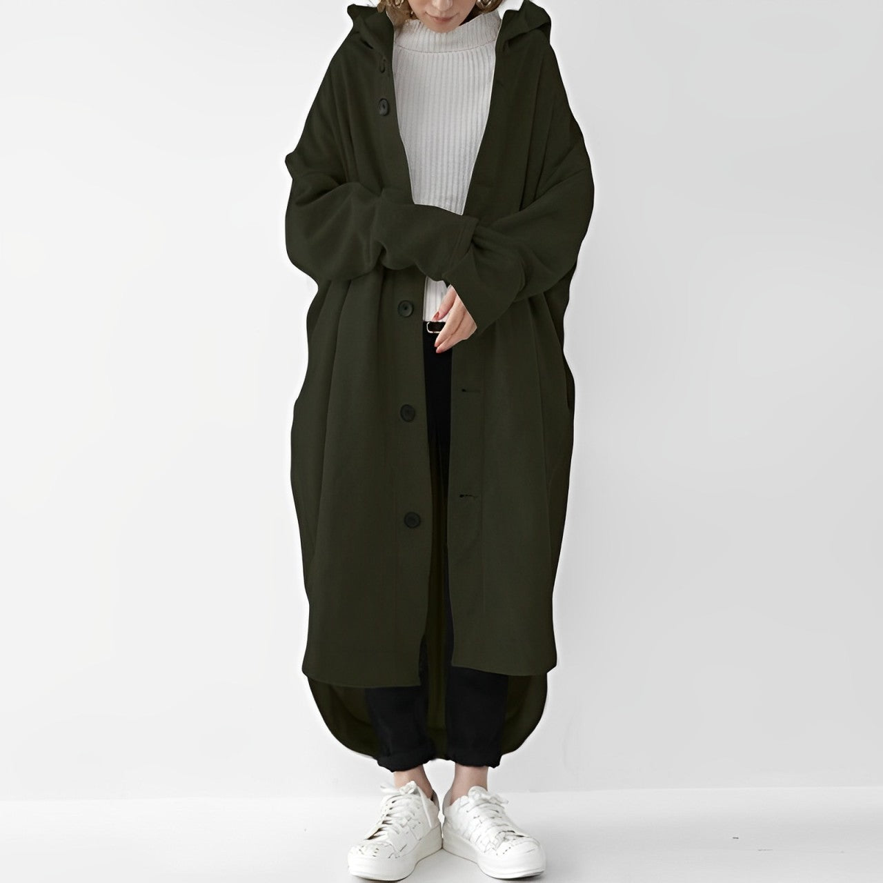 Langer Damen-Trenchcoat Modern Wasserabweisend