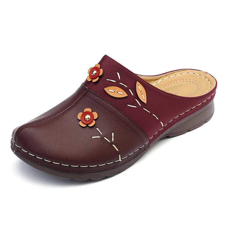 Damen Clogs Blumenmuster Bequem Komfortable Heidi