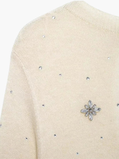 Frauen Strickjacke mit Knöpfen Modern