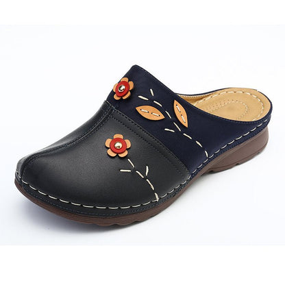 Damen Clogs Blumenmuster Bequem Komfortable Heidi
