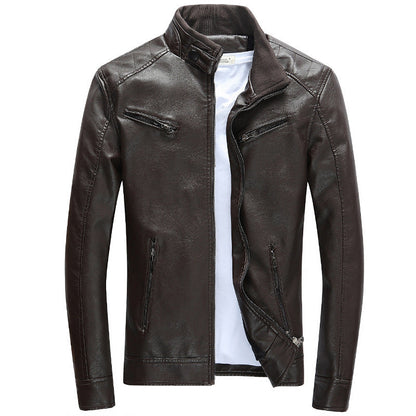 Lederjacke Herren Bikerstyle Schwarz