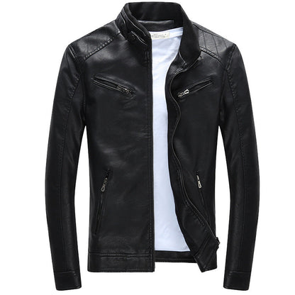 Lederjacke Herren Bikerstyle Schwarz - BerlinGlamour