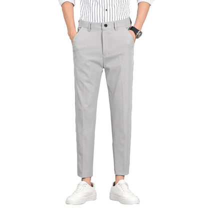 Herren Chino Hose Slim Fit Elegant Mit Taschen