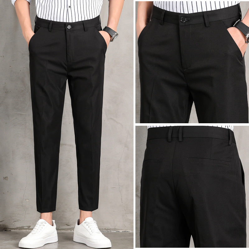 Herren Chino Hose Slim Fit Elegant Mit Taschen