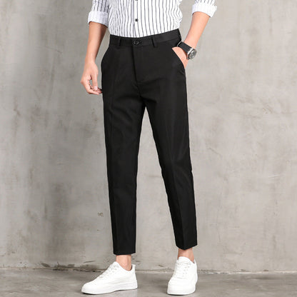 Herren Chino Hose Slim Fit Elegant Mit Taschen