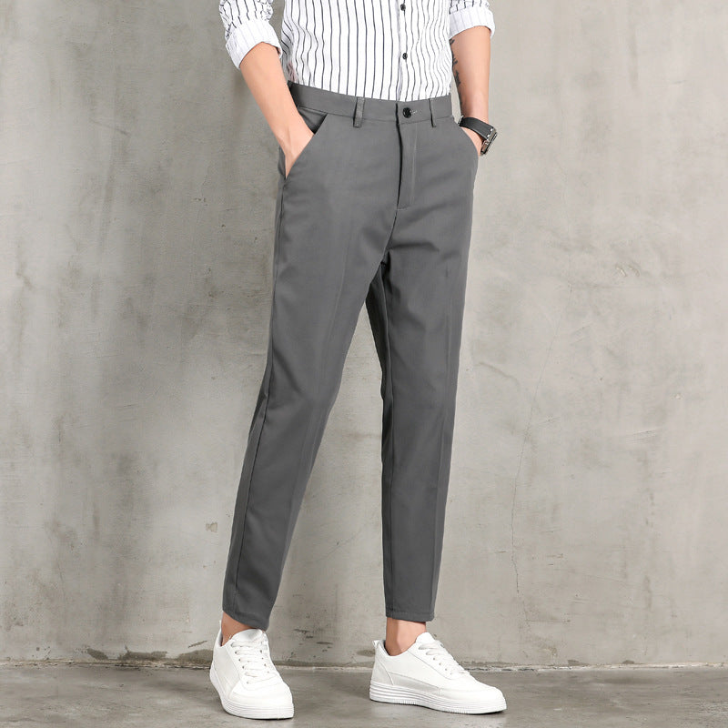 Herren Chino Hose Slim Fit Elegant Mit Taschen