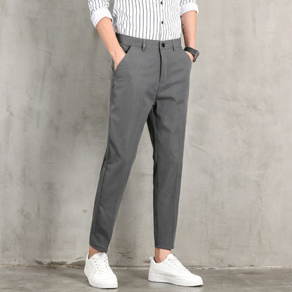 Herren Chino Hose Slim Fit Elegant Mit Taschen