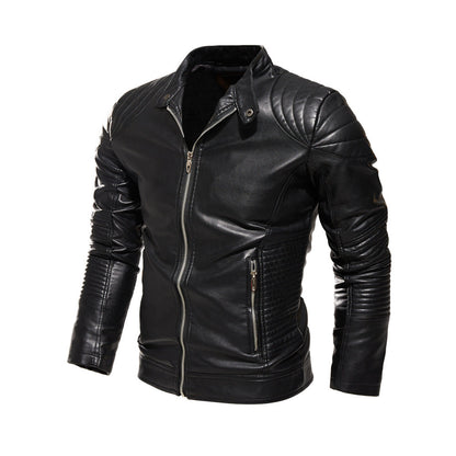 Leder Motorradjacke Herren Schwarz Hochwertig