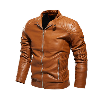Leder Motorradjacke Herren Schwarz Hochwertig