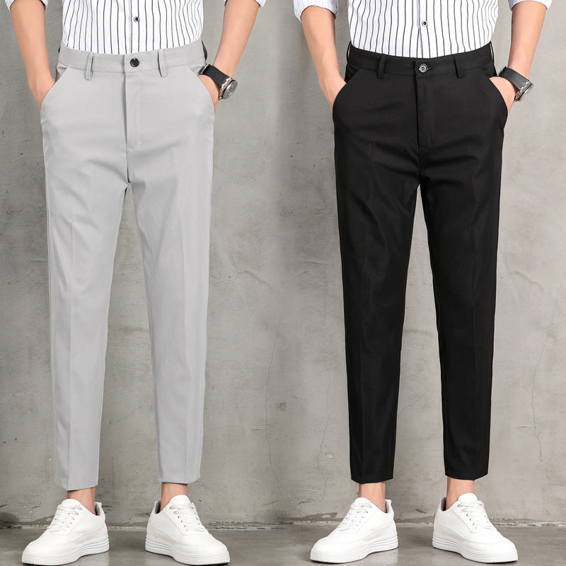 Herren Chino Hose Slim Fit Elegant Mit Taschen