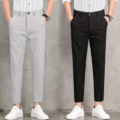 Herren Chino Hose Slim Fit Elegant Mit Taschen
