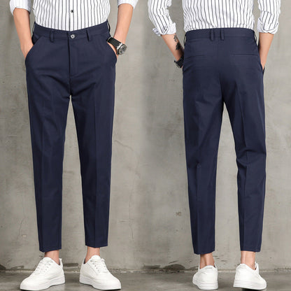 Herren Chino Hose Slim Fit Elegant Mit Taschen