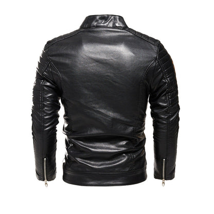 Lederjacke Herren Stylisch Einzigartig Schwarz