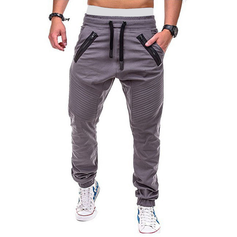 Herren Freizeithose Modern mit Reißverschluss und Stretch - BerlinGlamour