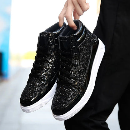Herren Basket Schuhe Glänzend Metallic Effekt