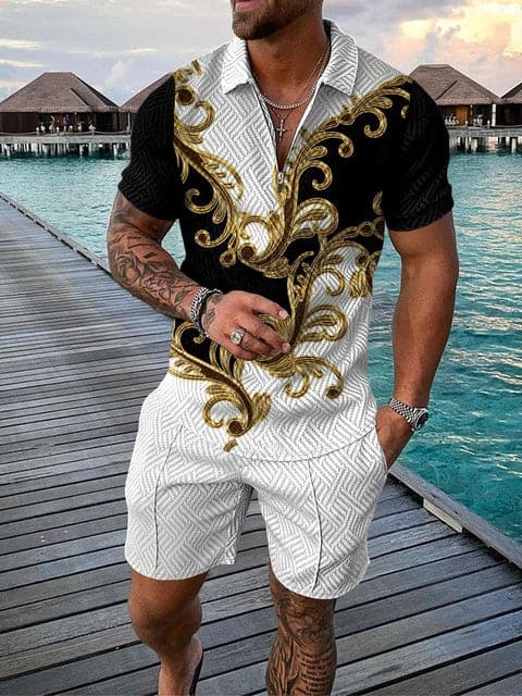 Herren Freizeit Set Farbenfroh Sportlich Modern