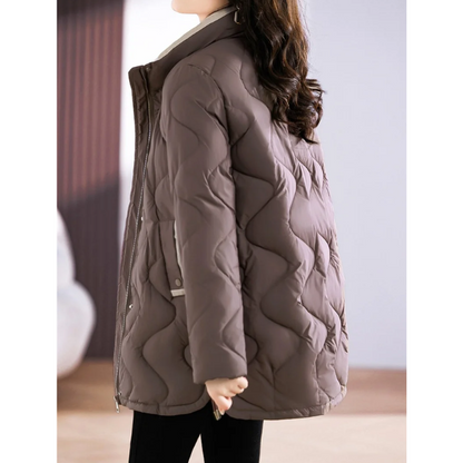 Damen Winterjacke Langärmelig Warm Freizeit