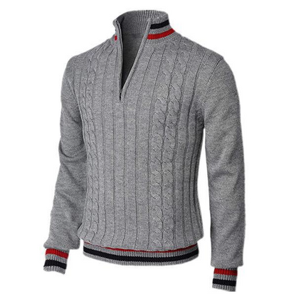 Herren Pullover Eleganter Kragen Schlank Modern