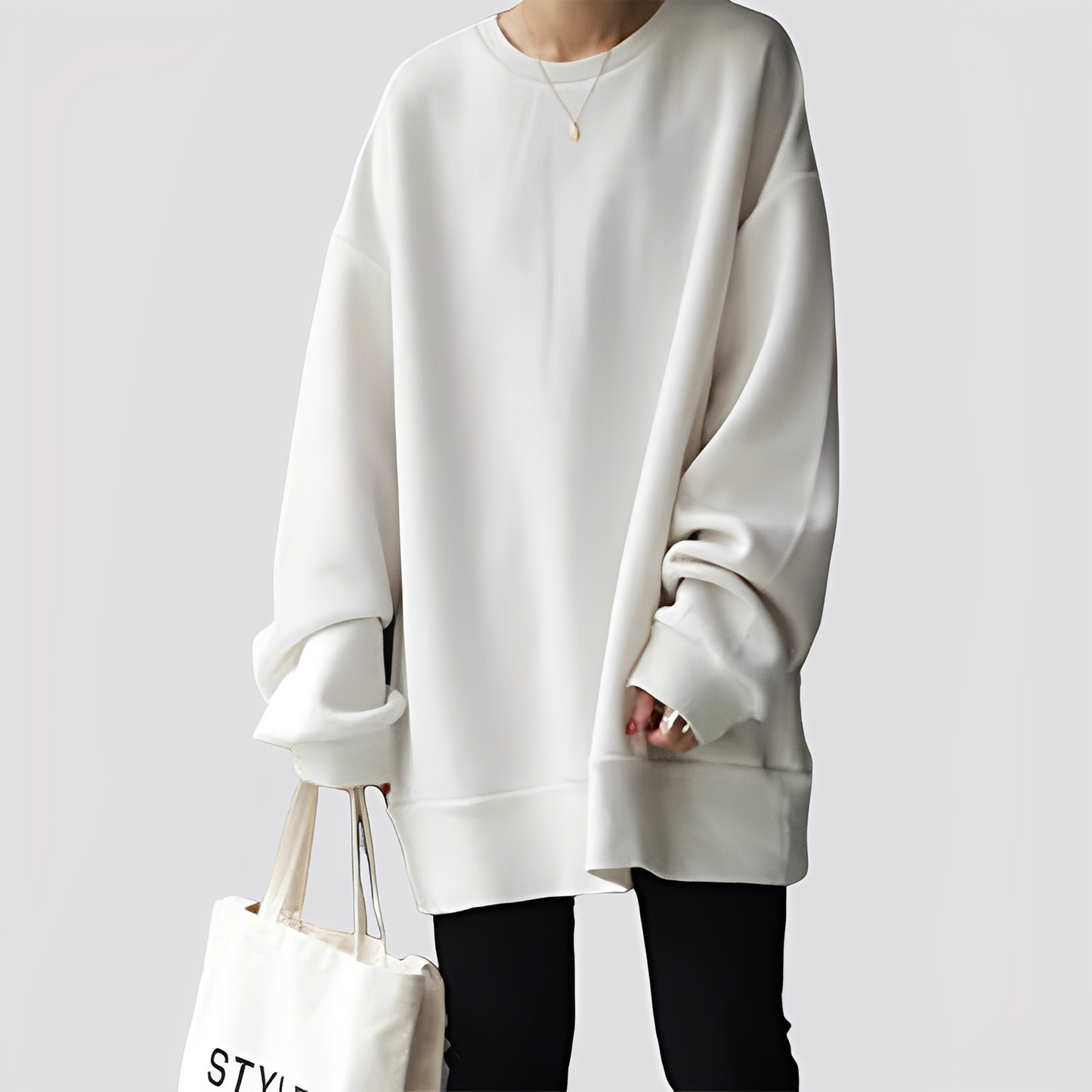 Damen Oversize Pullover Modern Großzügig