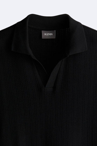 Elegantes Poloshirt Strick Herren Modern