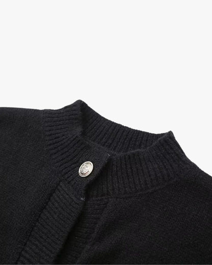 Strickjacke Damen mit Knöpfen und Puffärmeln