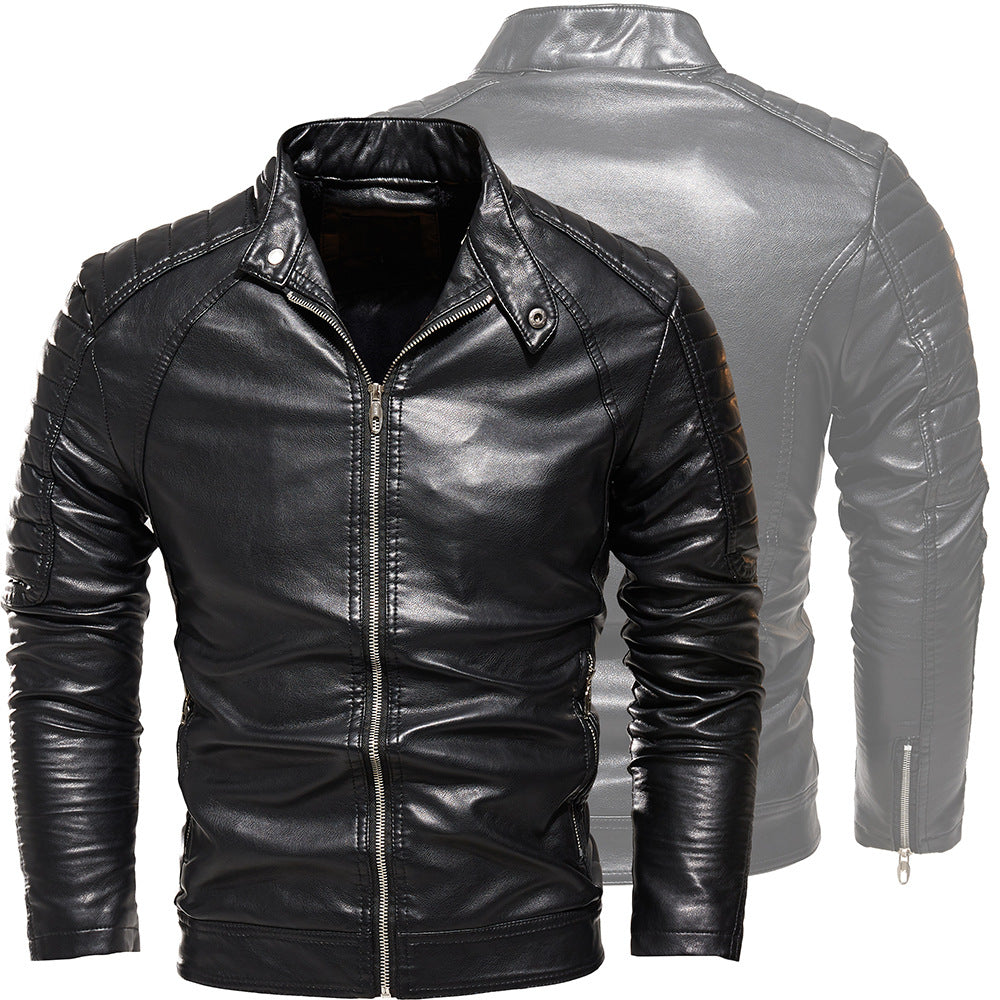 Lederjacke Herren Stylisch Einzigartig Schwarz