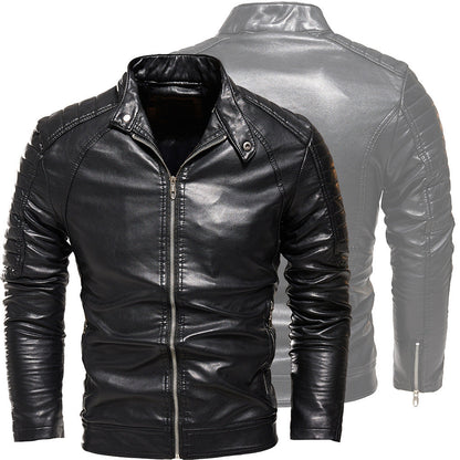 Lederjacke Herren Stylisch Einzigartig Schwarz