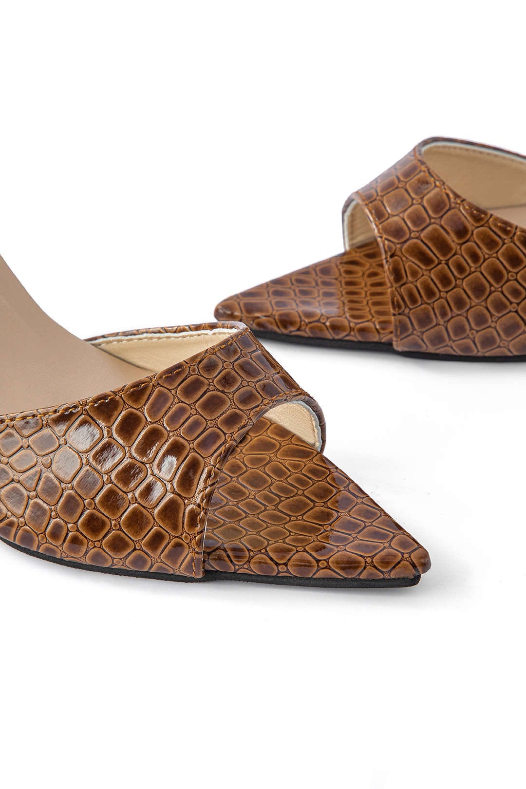 Schwarze Luxus Mule High Heels Elegant