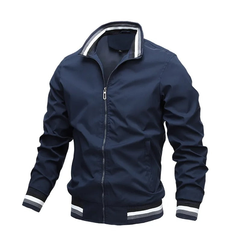 Mitteljahresjacke Herren Sportlich Gestreift Modern