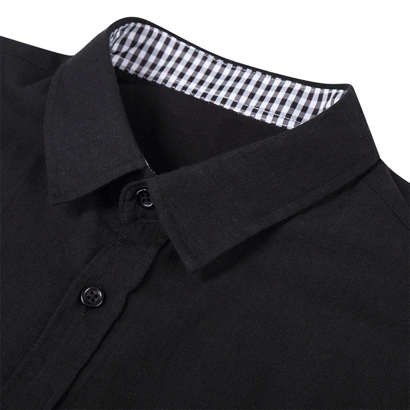 Herren Langarmhemd Karo Muster Elegant Modern