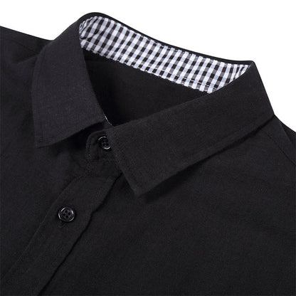 Herren Langarmhemd Karo Muster Elegant Modern