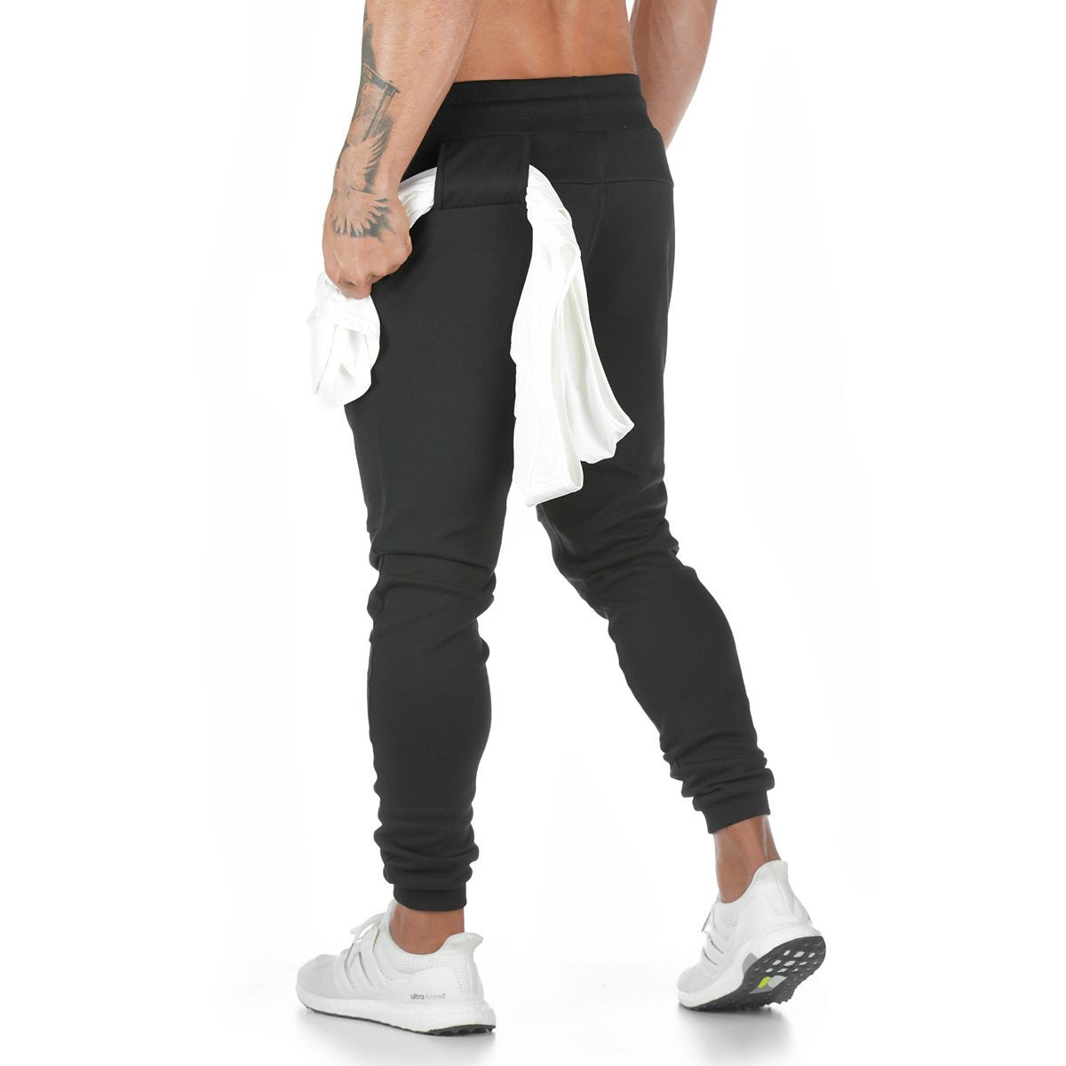 Herren Sport-Hose Jogginghose Modern Schwarz