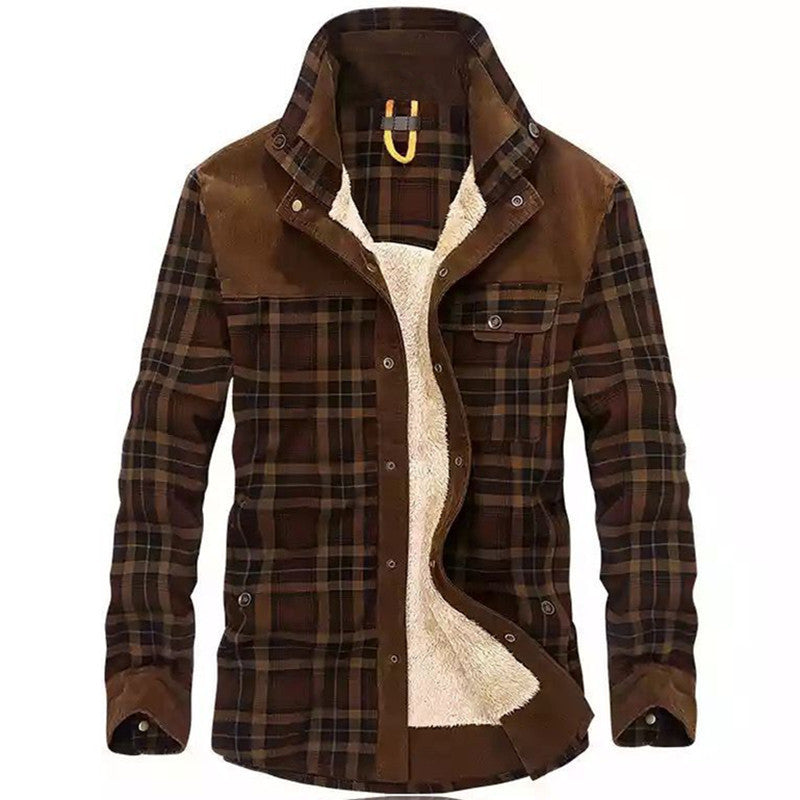 Herren Flanelljacke Weich Warm mit Innenfutter - BerlinGlamour