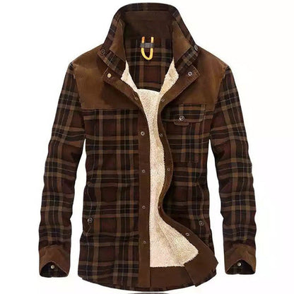 Herren Flanelljacke Weich Warm mit Innenfutter - BerlinGlamour