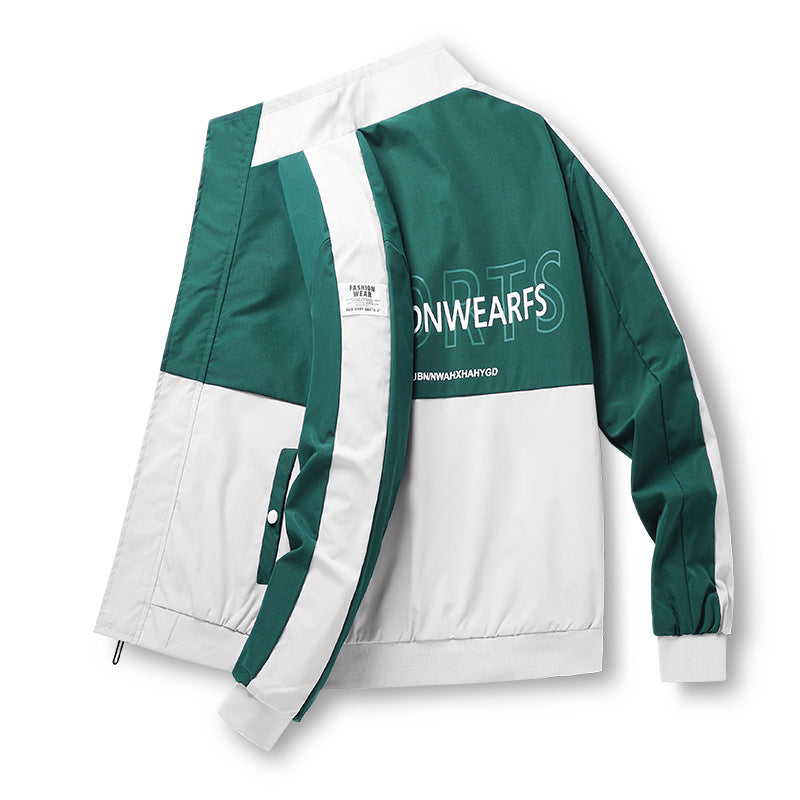 Herren Sportjacke Lässig Reißverschluss Taschen Modern