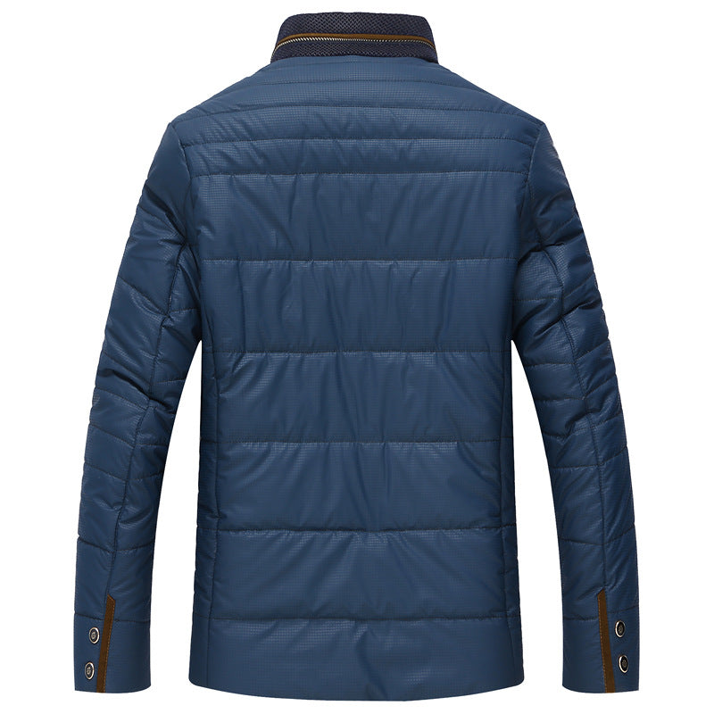 Herren Steppjacke Thermo Isolierjacke Stehkragen Warm