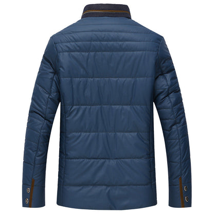 Herren Steppjacke Thermo Isolierjacke Stehkragen Warm