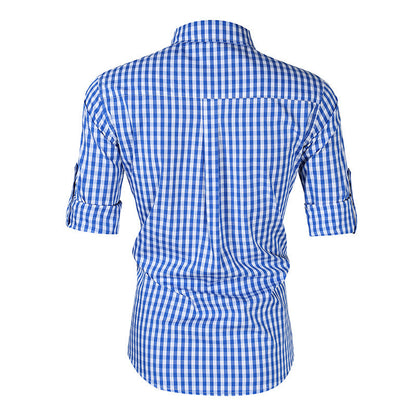 Herren Freizeithemd Kariert Modern Berlin Style