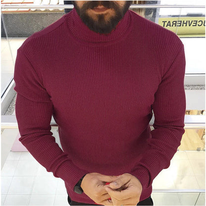 Herren Strickpullover Rollkragen Hochwertig Elegannt