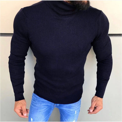 Herren Strickpullover Rollkragen Hochwertig Elegannt