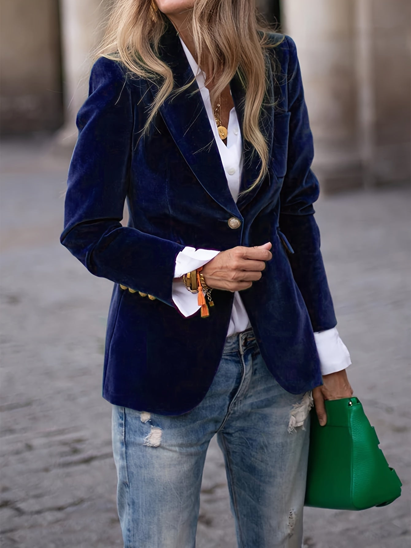 Damen Blazer Klassisch Elegant Modern