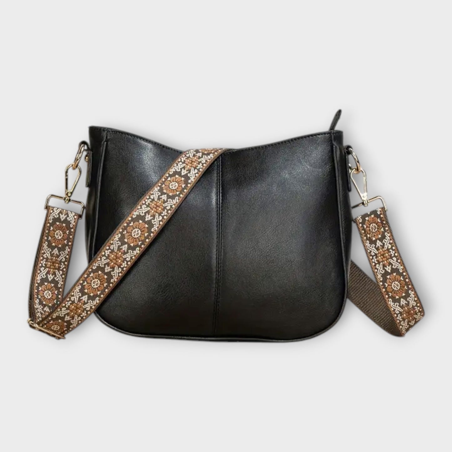 Damen Schultertasche Boho Stil Leder Optik
