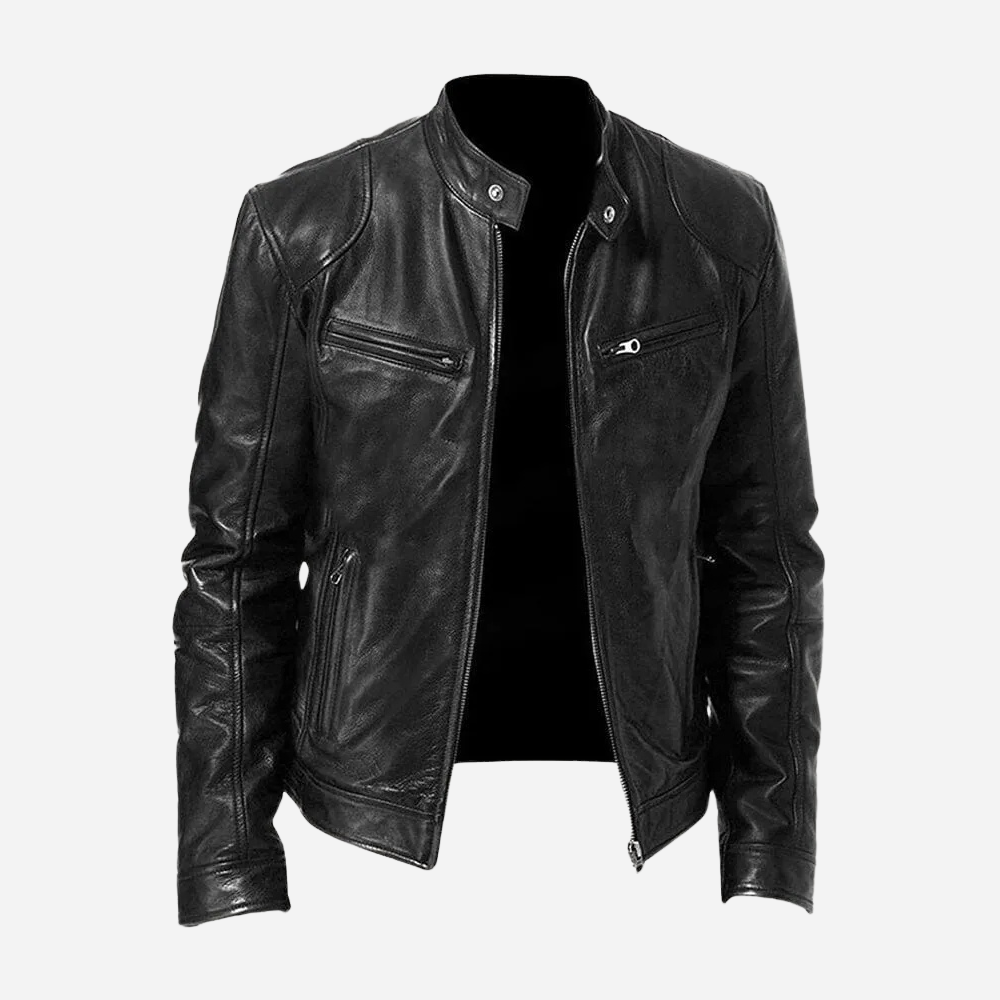 Lederjacke Herren Ledermantel Entspannt Modern - BerlinGlamour